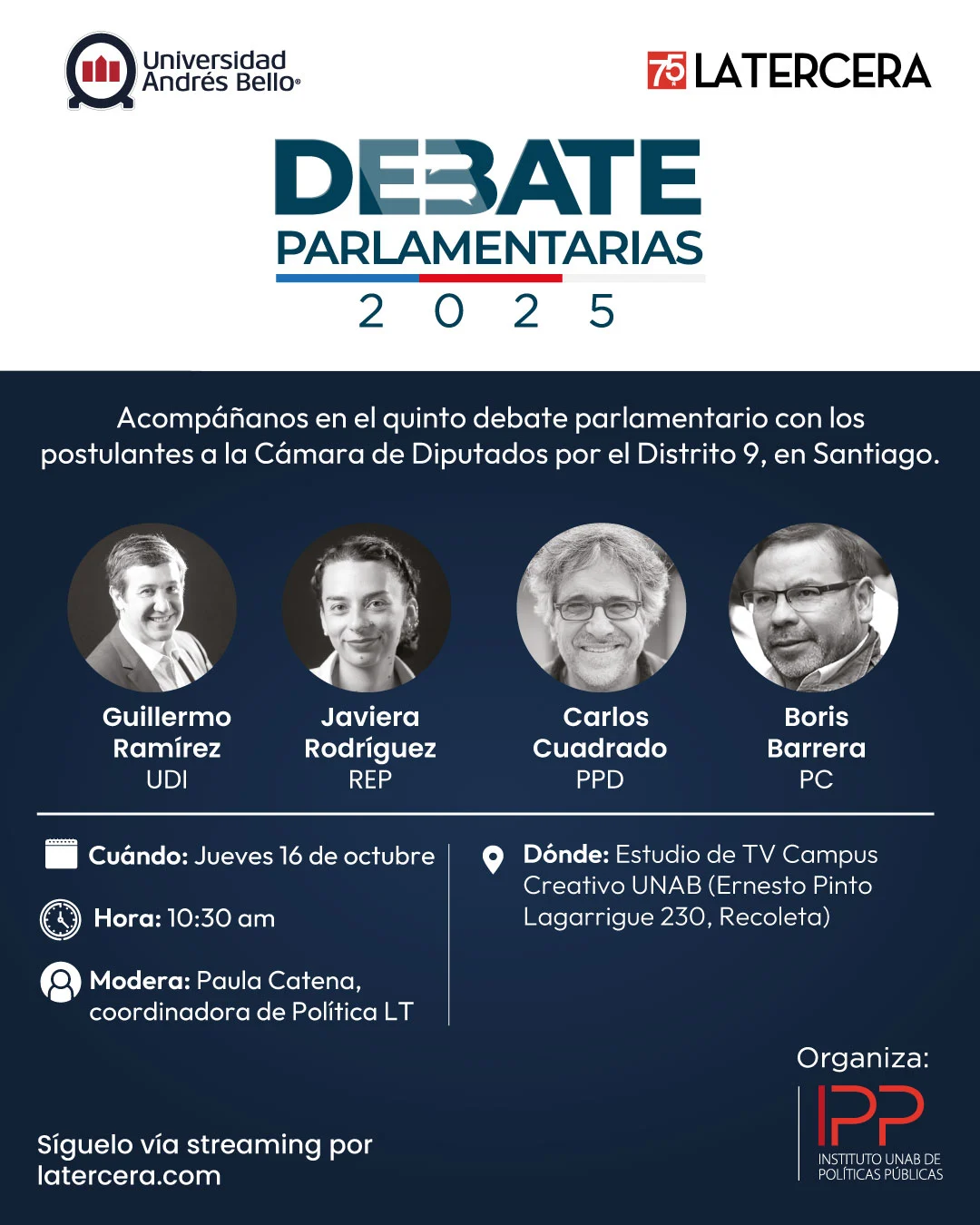 Debate Parlamentarias 2025 Distrito 9