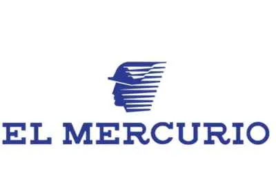 El Mercurio logo featuring a blue stylized profile silhouette above the bold text EL MERCURIO.